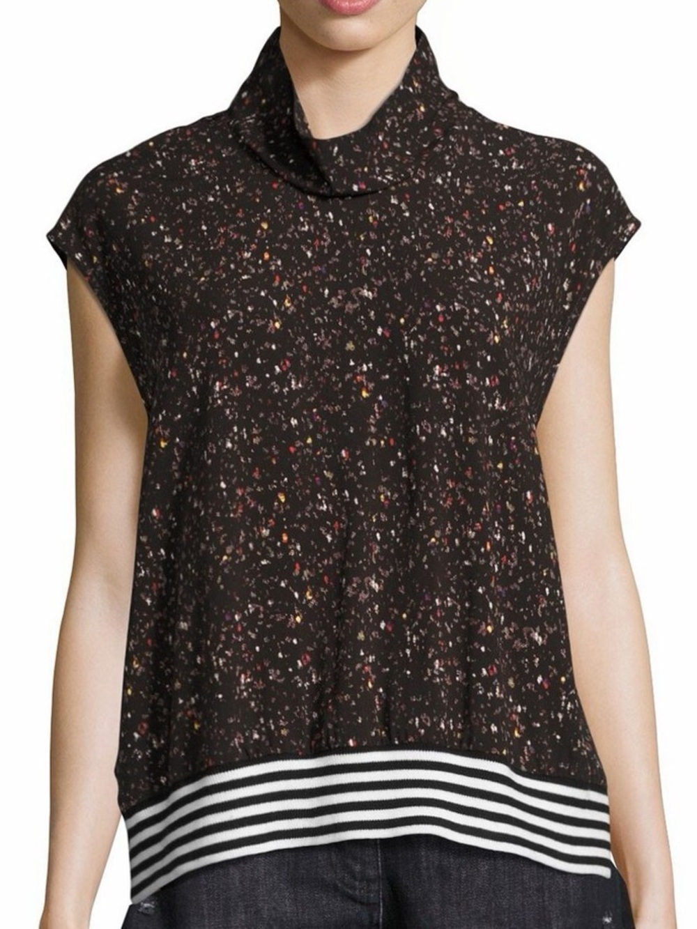 Public School New York Zada Mock-Neck Cap-Sleeve Top